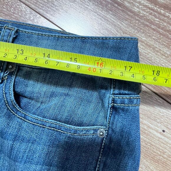 Seven7 Luxe Natalia Womens Jeans Size 16 Blue Bootcut Denim Low Rise Boho Hip - Picture 5 of 7